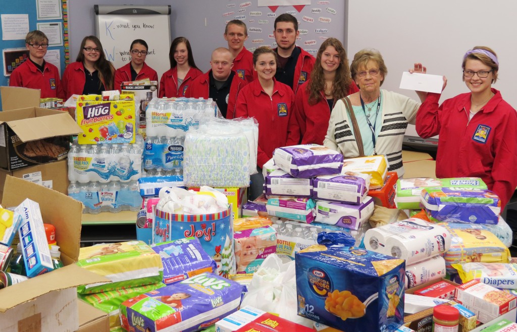 BOCES Skills USA Students Food Drive Apr 14 2015